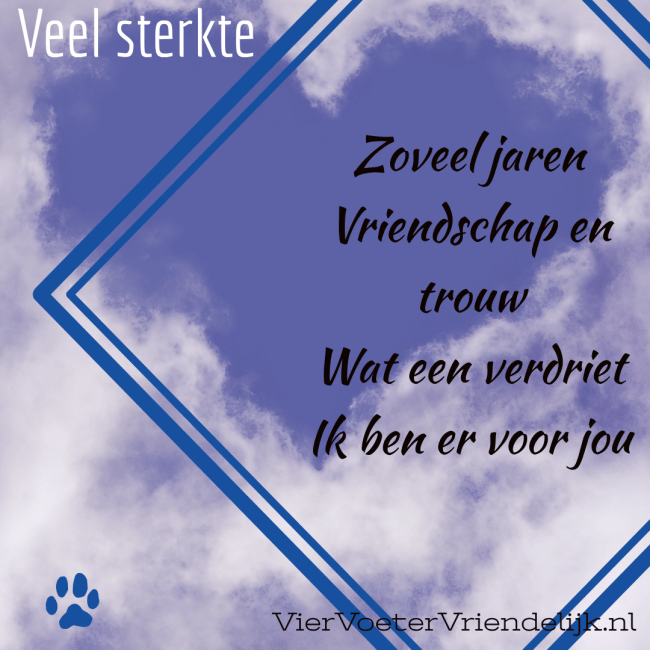 zoveel jaren vriendschap gedichtje hond